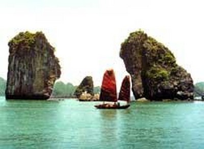 Map of islands in Halong Bay