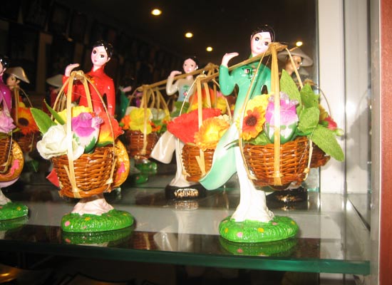 Daily shopping in Halong Bay night market, various type of souvenirs