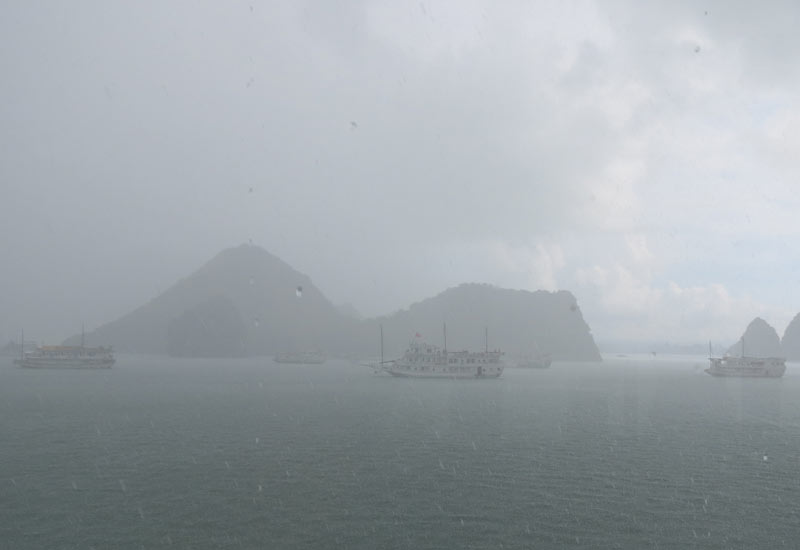 Tropical storm and typhoon in Halong Bay