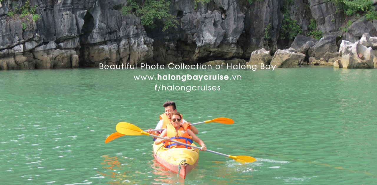 Kayaking in Halong Bay